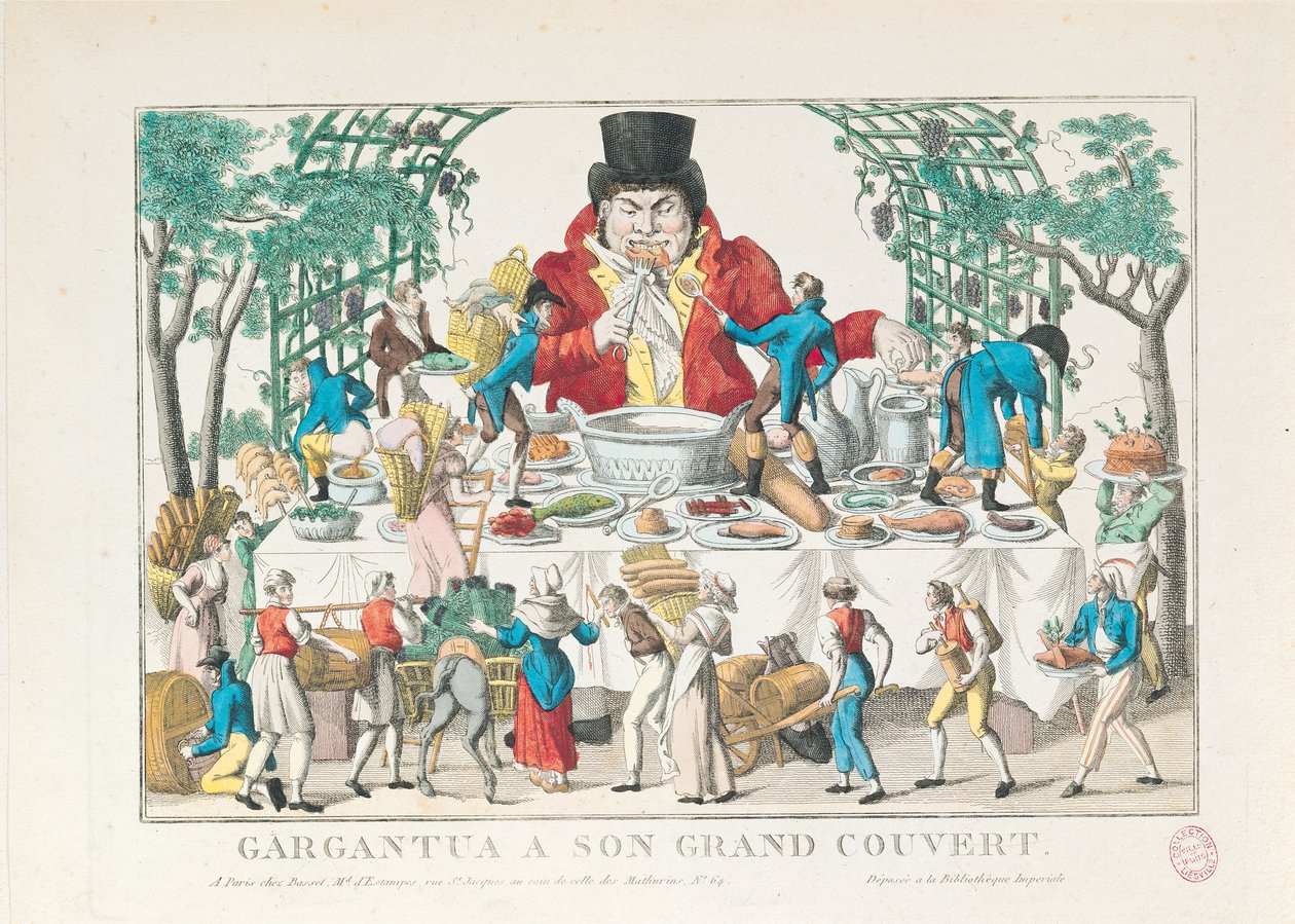 Gargantua pöydässään tekijältä French School