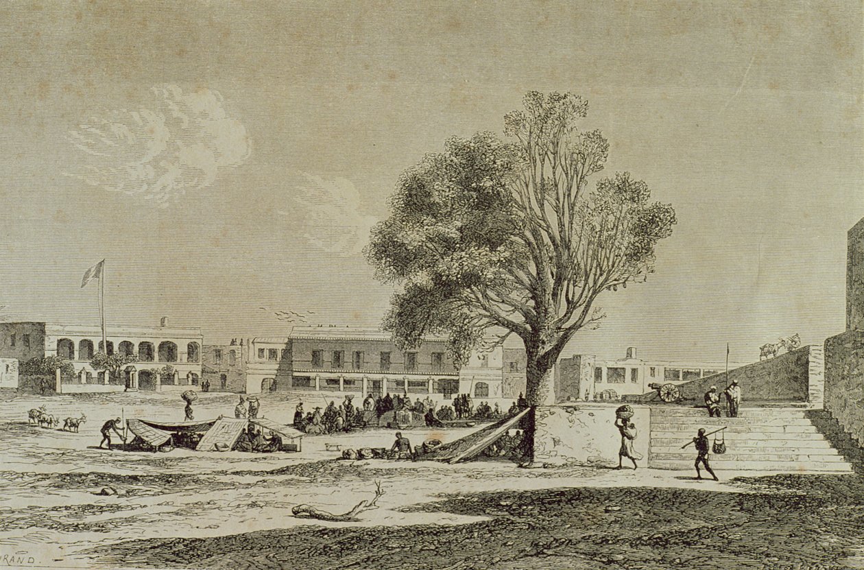 Goree Island, Senegal, 1860-luvulla, kaiverrus Charles Maurand tekijältä French School