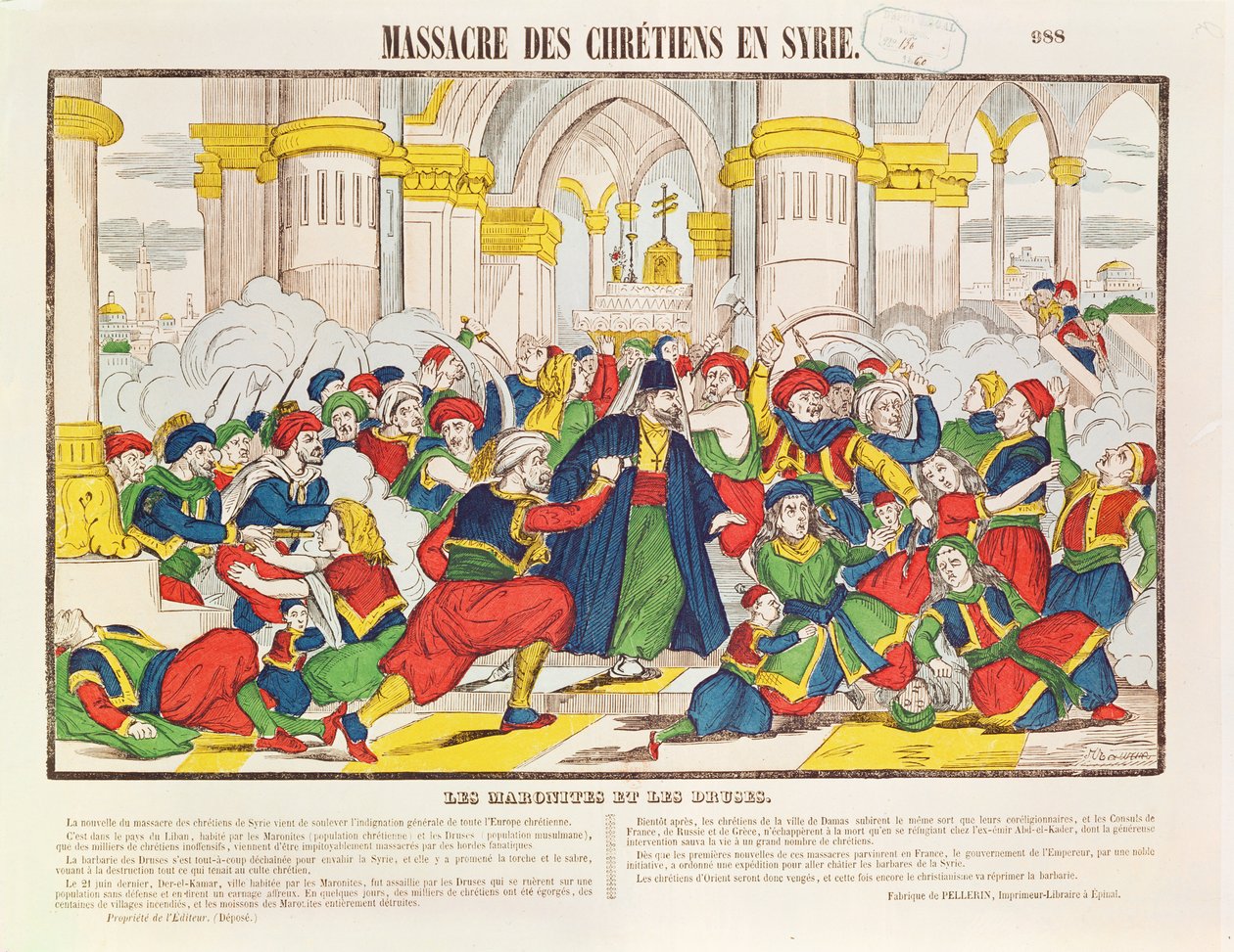 Kristittyjen verilöyly Syyriassa 1860 tekijältä French School