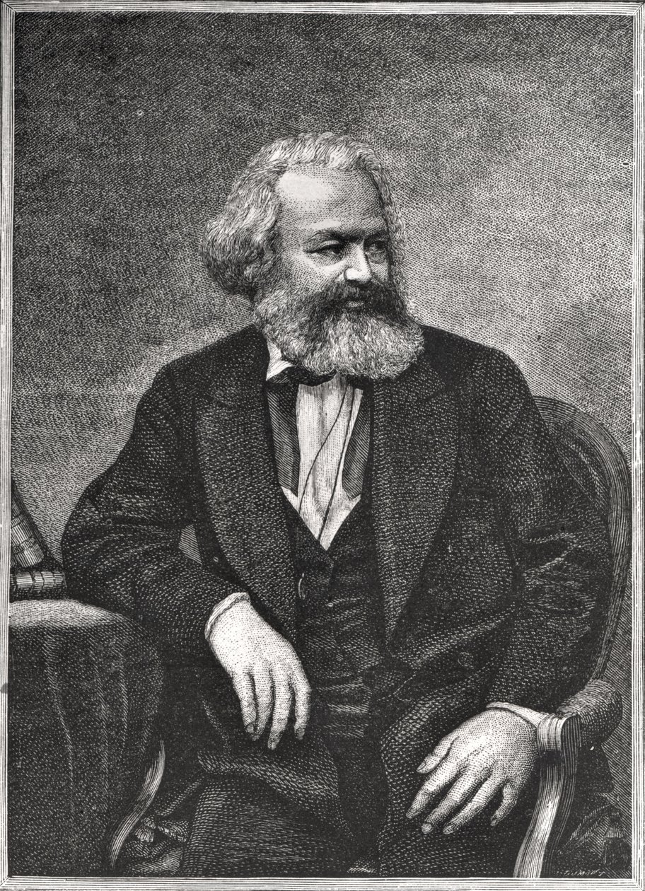 Muotokuva Karl Marxista (1818-83) 1857 tekijältä French School