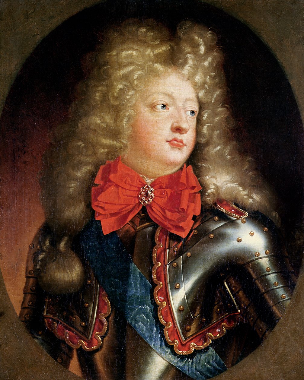 Ludvig (1661-1711) Suuri Dauphin, Ludvig XIV:n pojan muotokuva tekijältä French School