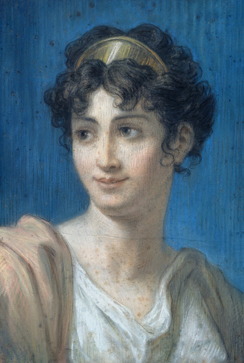 Mademoiselle Georgesin (1787-1867) muotokuva (pastelli paperille) tekijältä French School