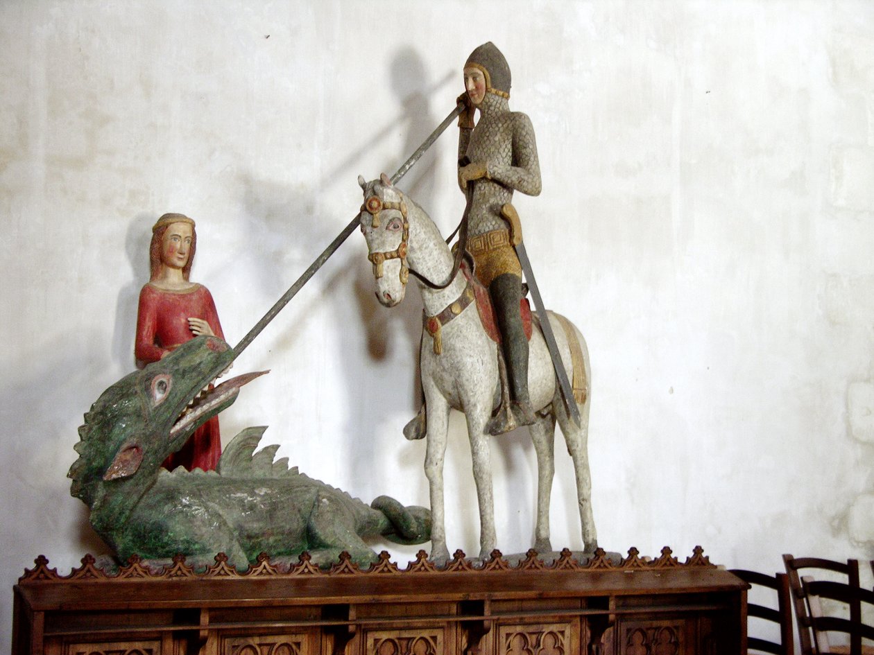 St. George and the Dragon (monivärinen puu) tekijältä French School