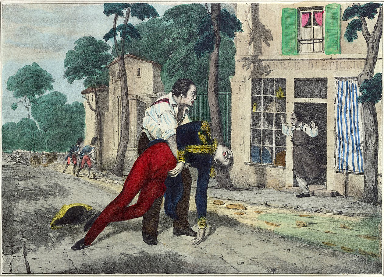Orléansin herttuan Ferdinand Philippe Louisin (1810-42) kuolema Neuillyssä 13. heinäkuuta 1842. tekijältä French School