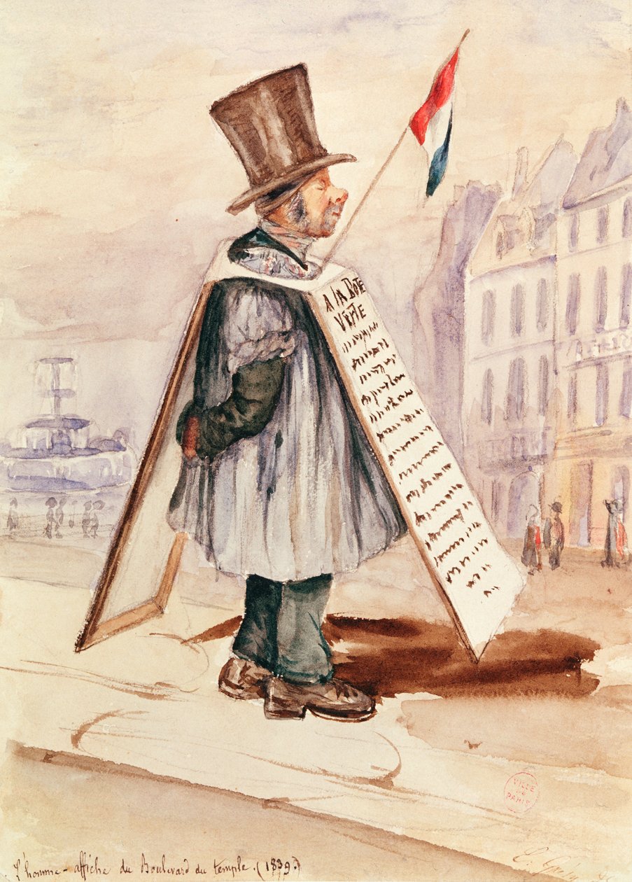 Voileipälauta, Boulevard du Temple, 1839 tekijältä French School