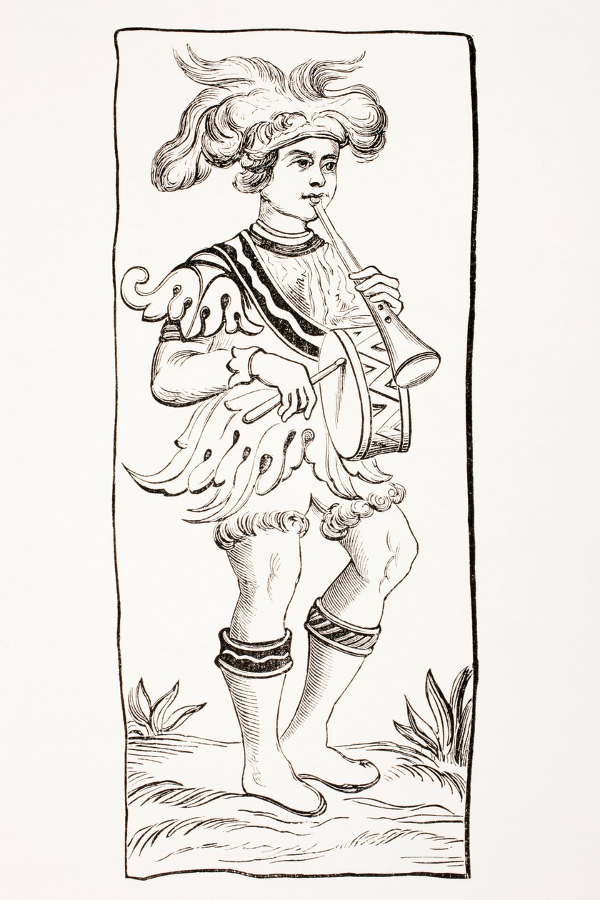 Jokerikortti 1400-luvun tarotkorttipakasta, teoksesta 