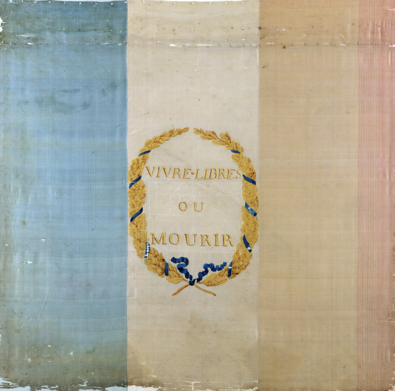 Tricolore mottolla "Live Free or Die", 1792 (maalattu kangas) tekijältä French School