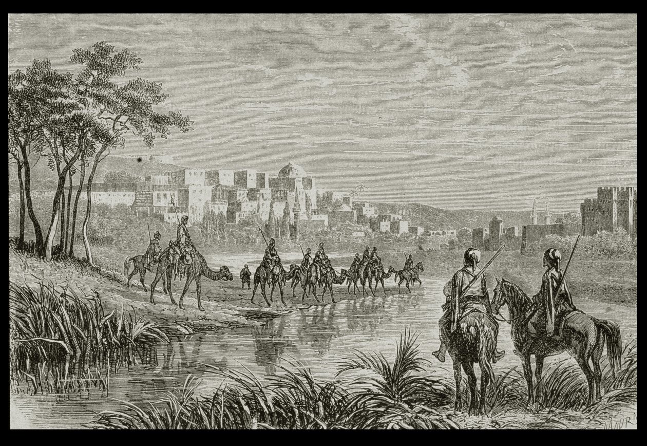 Tripoli 1860-luvulla, kaiverrus Charles Maurand tekijältä French School