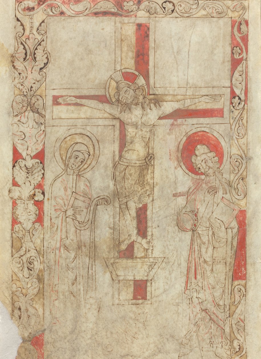 Ristiinnaulitseminen [verso] tekijältä French 12th Century