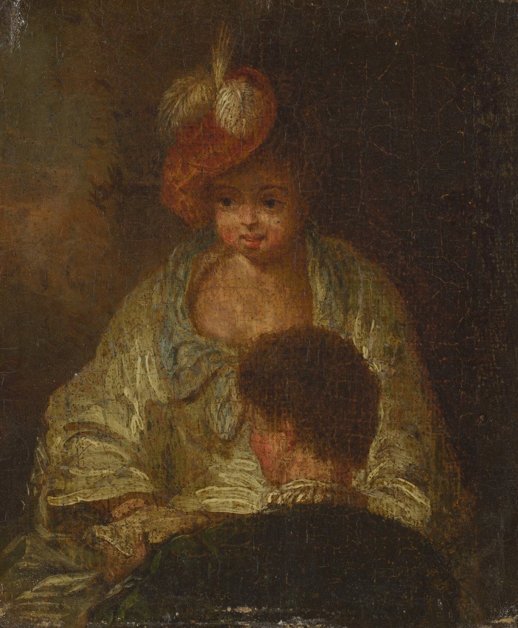 Nuori nainen ja mies tekijältä French 18th Century