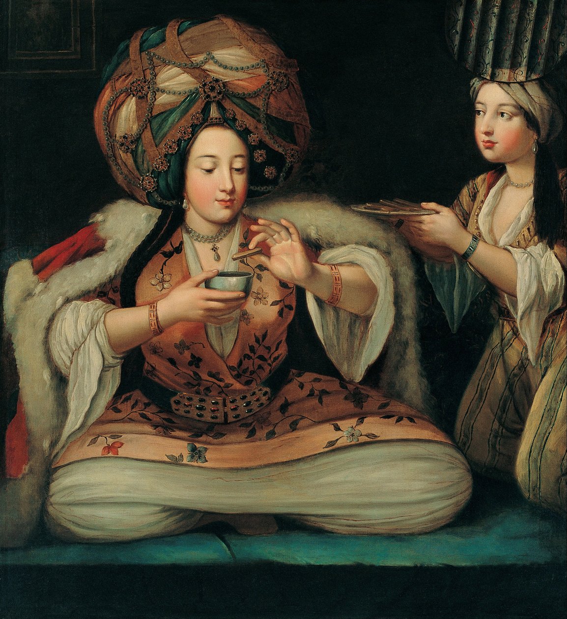 Kahvin nauttiminen, 1700-luvun alku. tekijältä French Master
