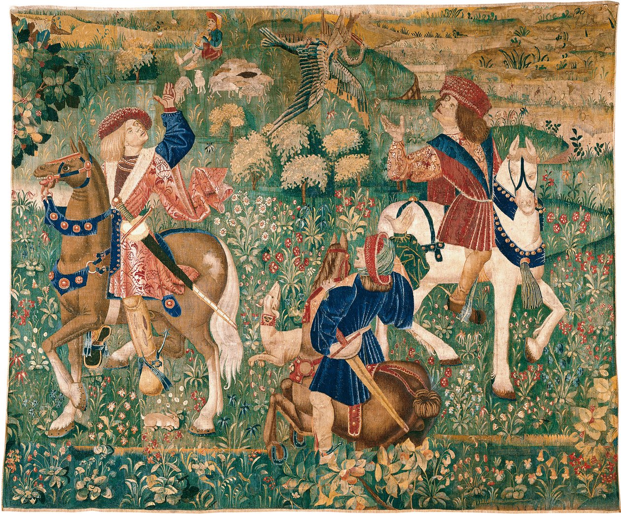 Falconry Scene, c. 1500 tekijältä French Master
