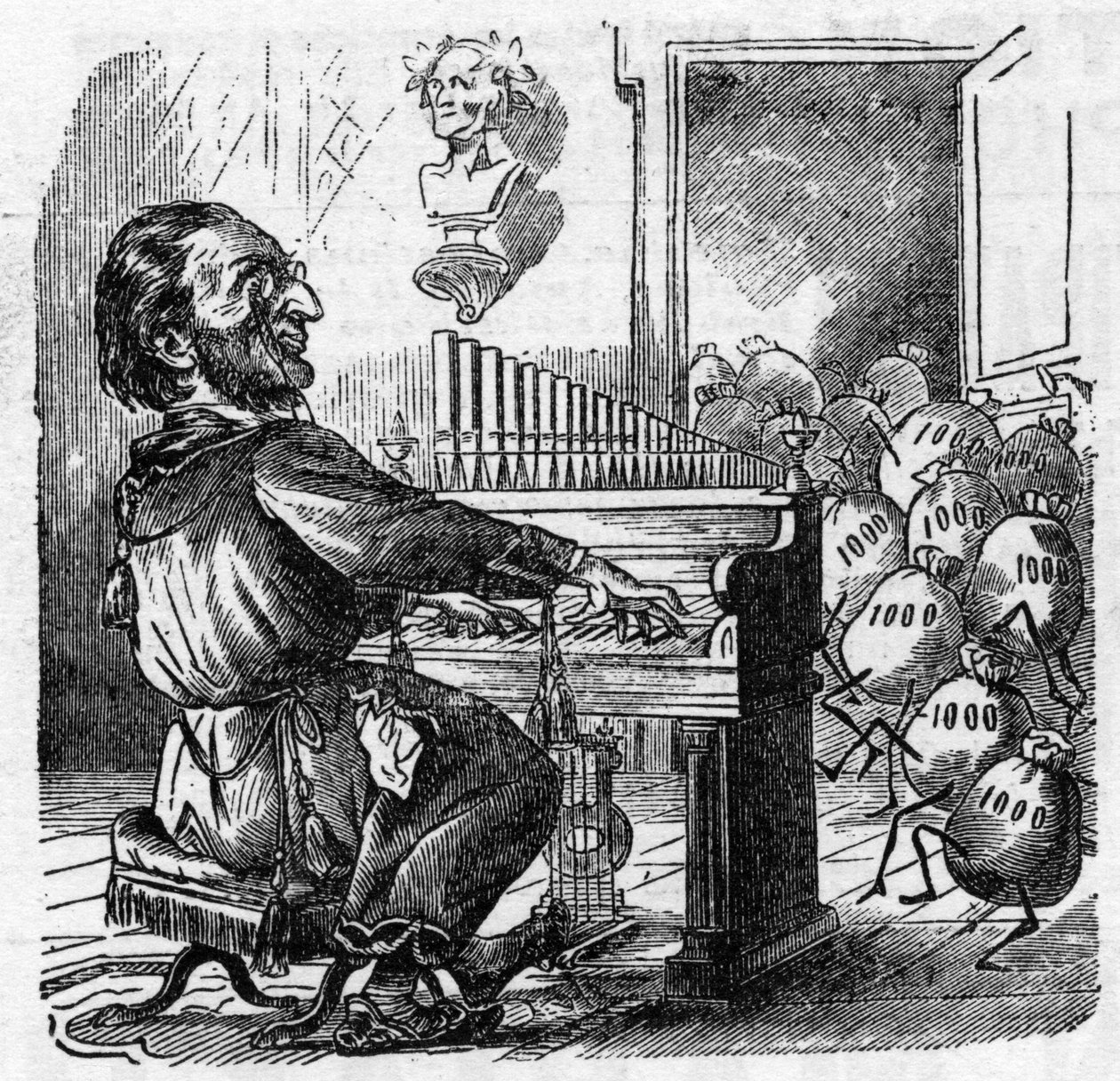 Sarjakuva saksalaissäveltäjä Richard Wagnerin (1813-1883) tekijältä French School
