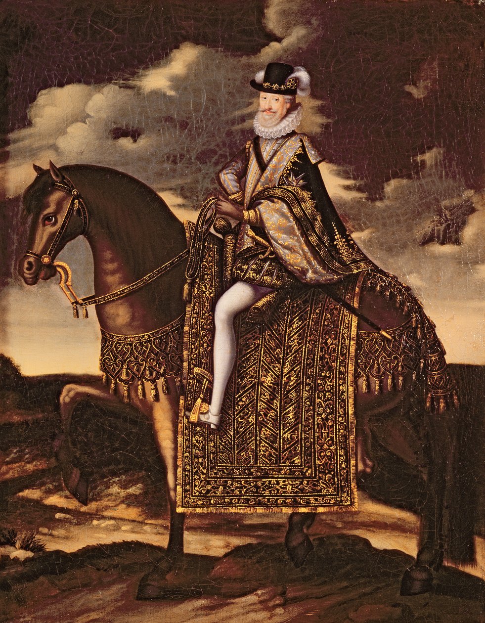 Henri IV:n (1553-1610) ratsastusmuotokuva tekijältä French School