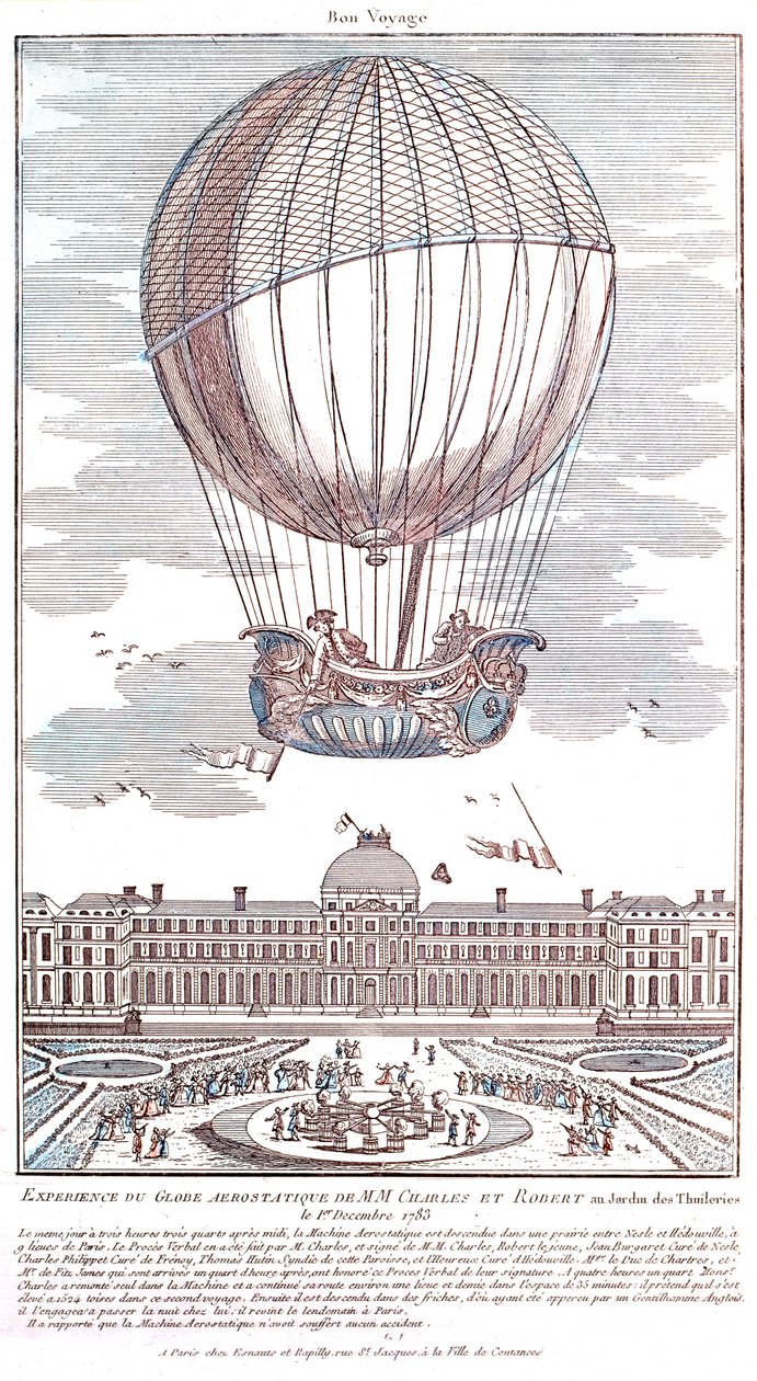 Ensimmäinen miehitetty vetypallolento, 1783 tekijältä French School