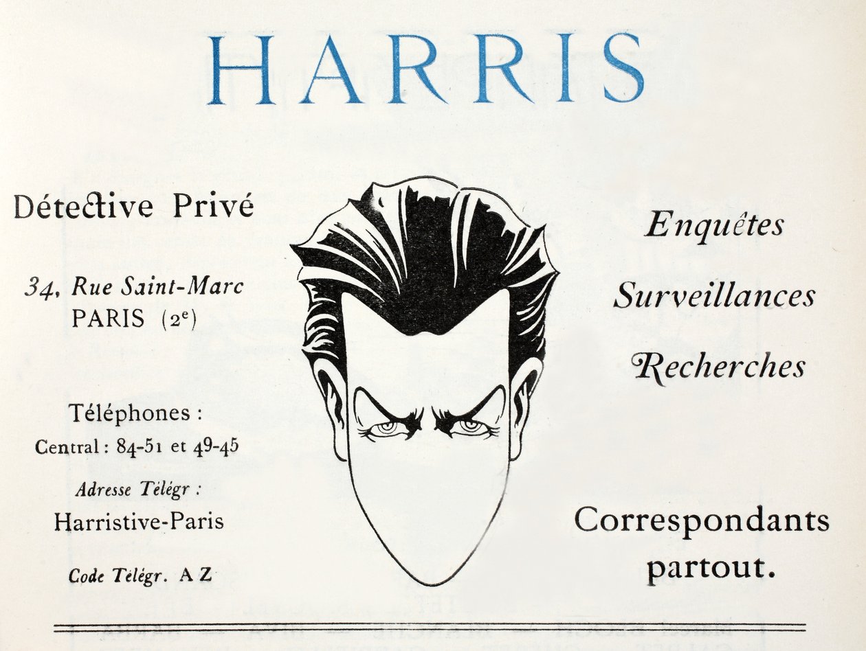 Harris - Yksityisetsivä (pochoir print) tekijältä French School