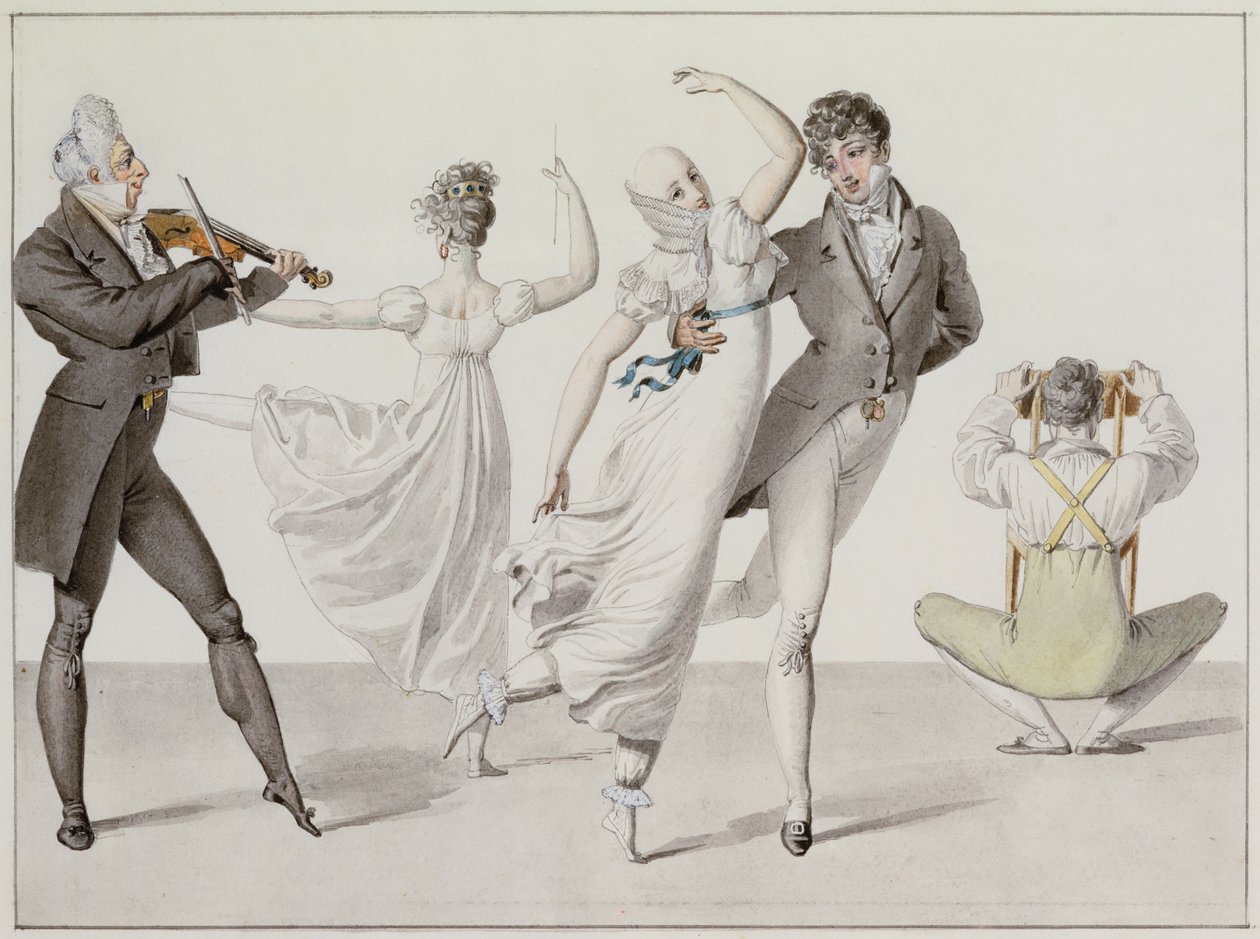 Kuvitus "Le Bon Genre", noin 1810 tekijältä French School
