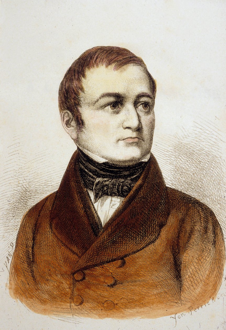 Louis Adolphe Thiers (värillinen kaiverrus) tekijältä French School