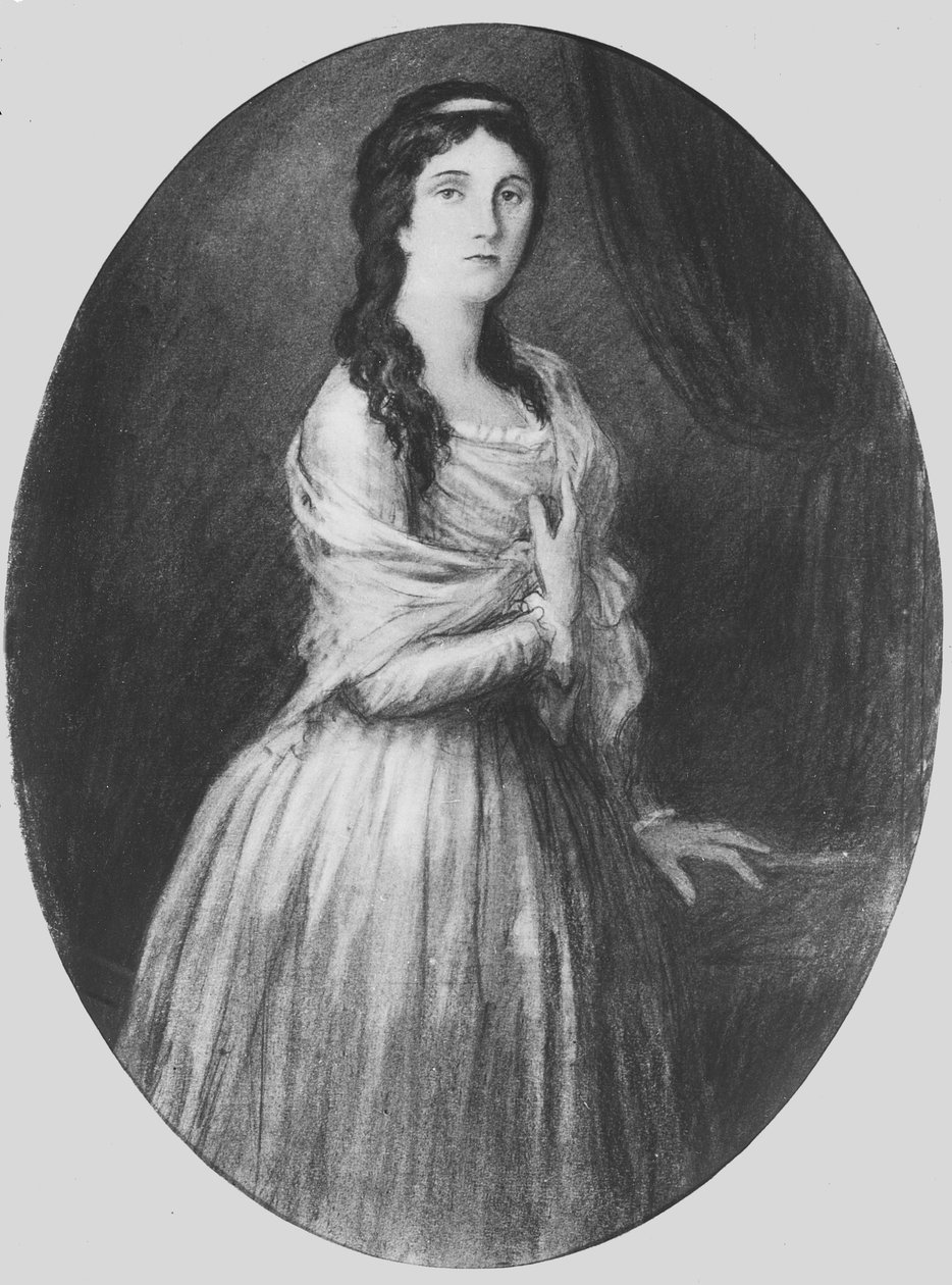 Lucile de Chateaubriand 25-vuotias (litho) tekijältä French School