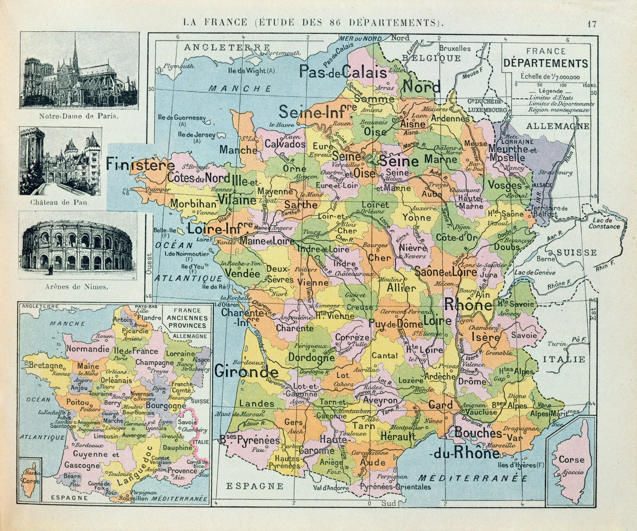 Ranskan kartta, c. 1914 tekijältä French School