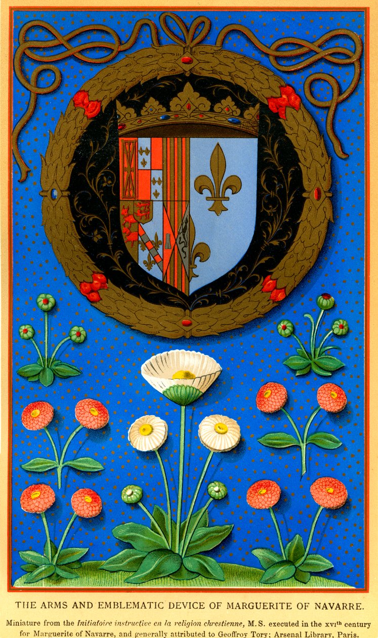 Marguerite de Navarren symbolinen laite tekijältä French School