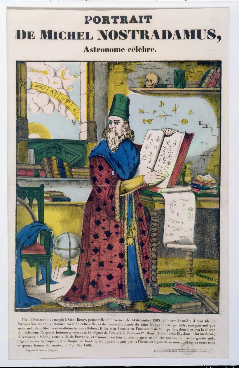 Michel Nostradame (Nostradamus) (1502-66) n. 1840 tekijältä French School