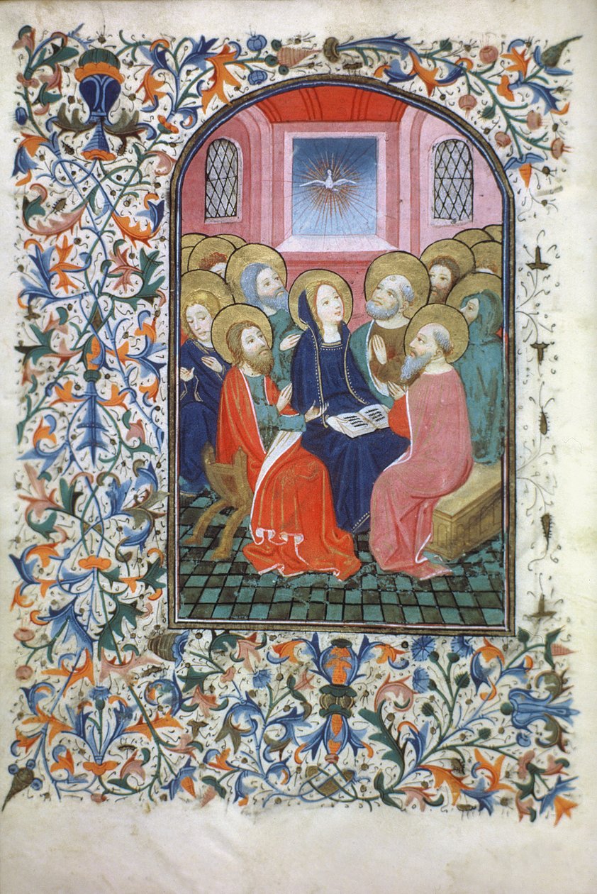Ms Gen 288 f.23v helluntai, n. 1460 tekijältä French School