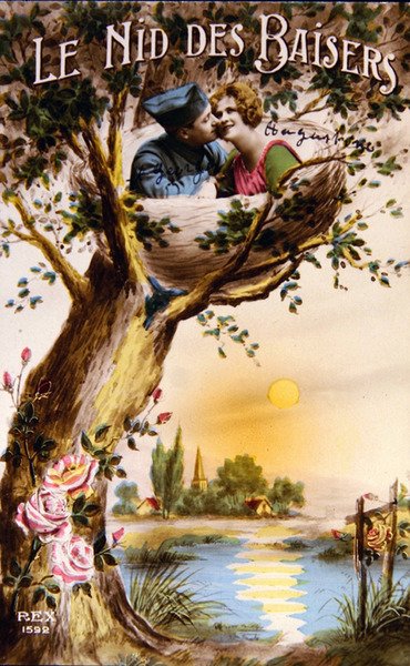 Nest of Kisses, n. 1920 (väri litho) tekijältä French School