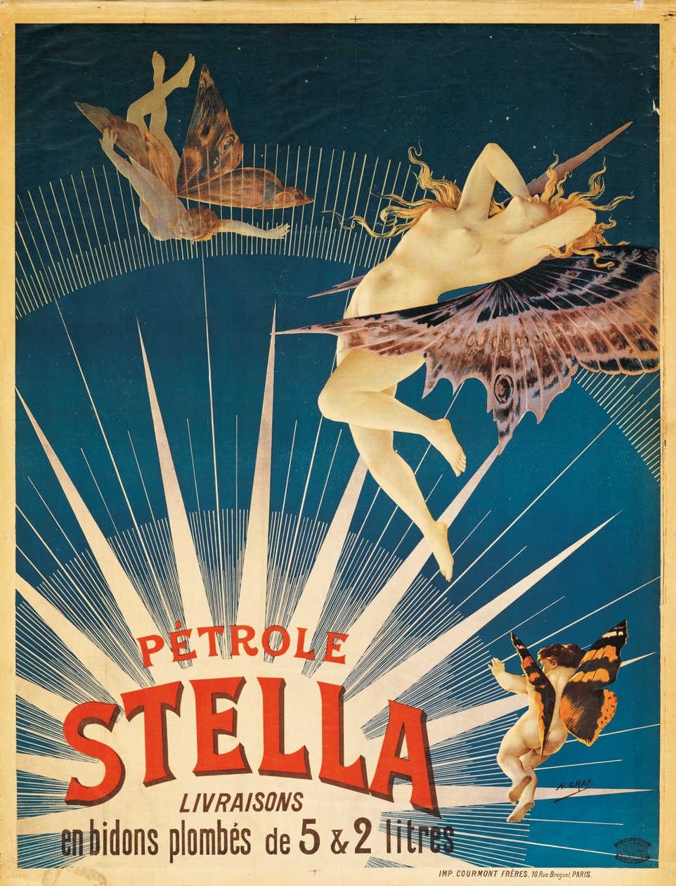 Mainosjuliste Stella bensiiniä, 1897 tekijältä French School