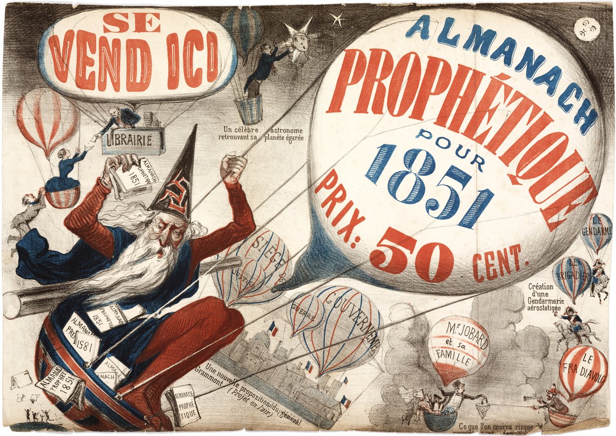 Almanach Prophetique -juliste, 1851 tekijältä French School