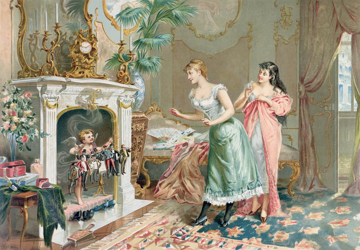 Prostituoidut löytävät joululahjojaan, 1893 tekijältä French School