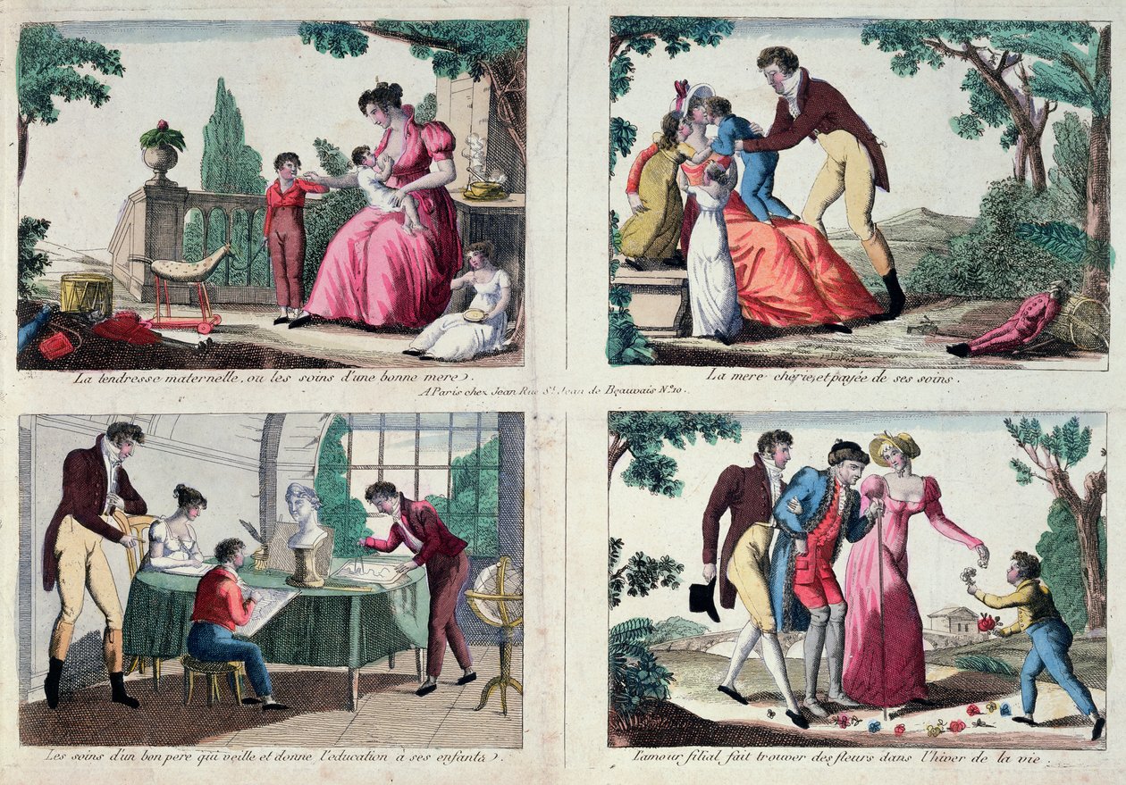 Perhe-elämän kohtauksia, 1800-luvun alku tekijältä French School
