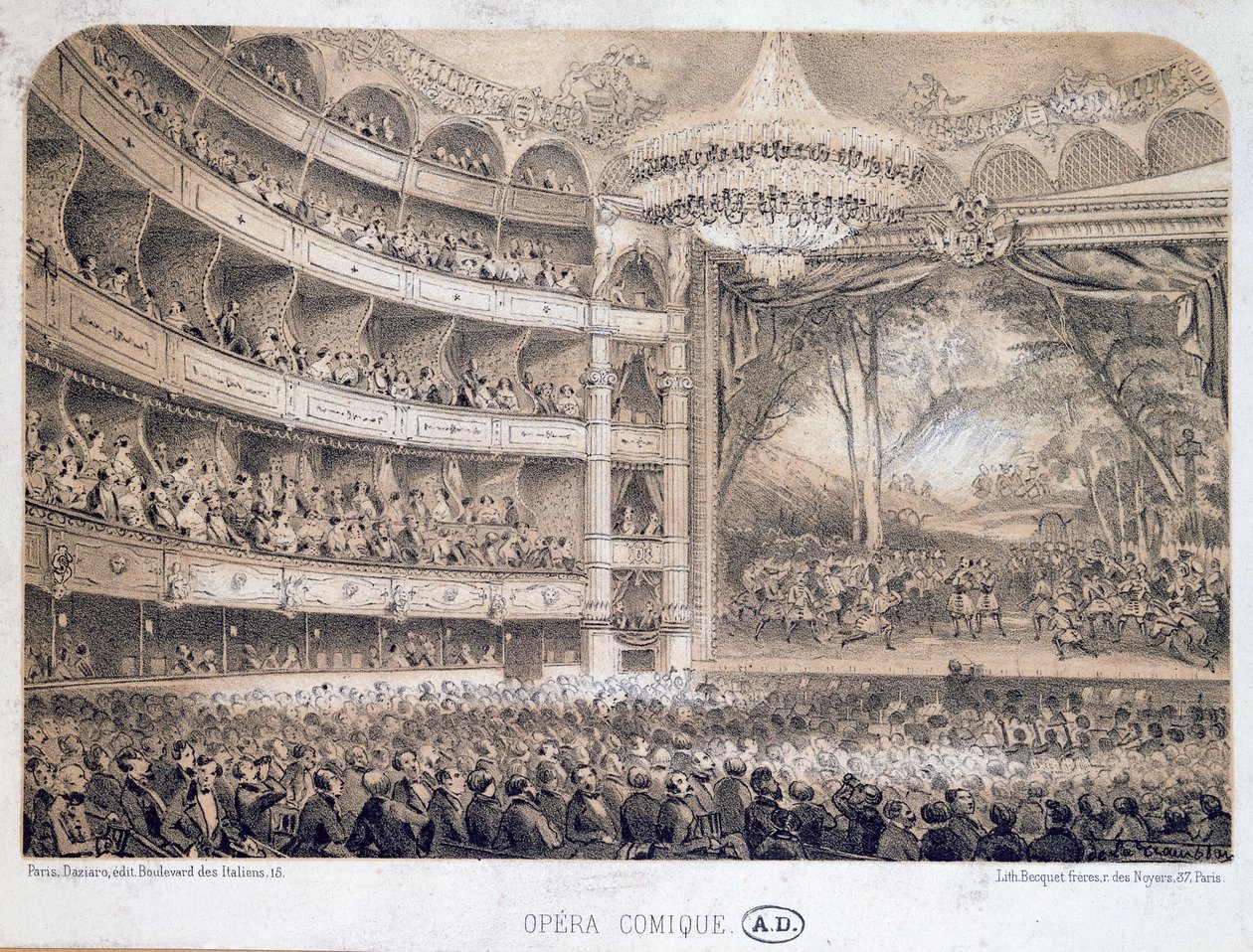 Opera Comique Pariisissa, 1850-60 tekijältä French School