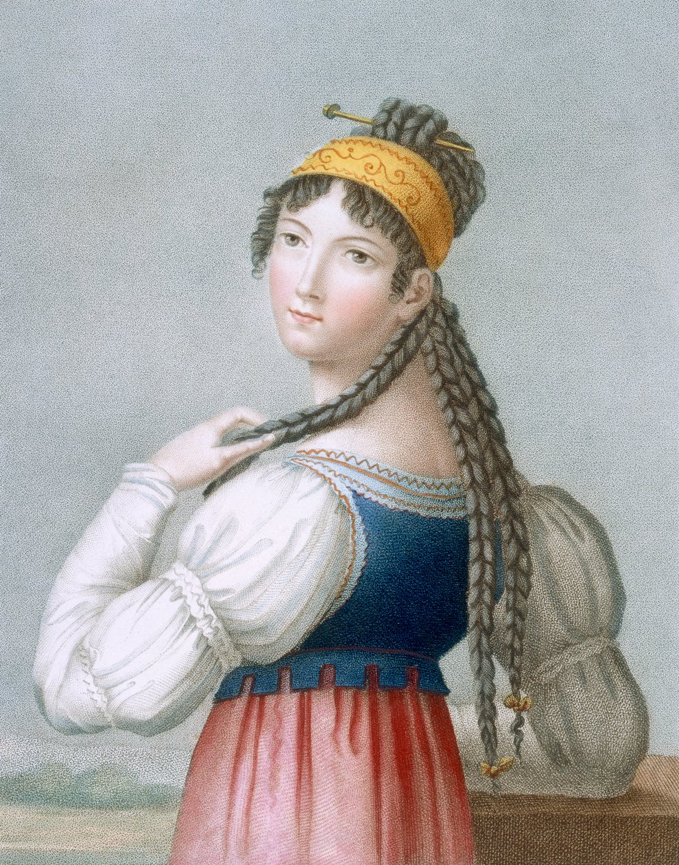 Eloisa saksalainen, kaiverrus L. Dibart tekijältä French School