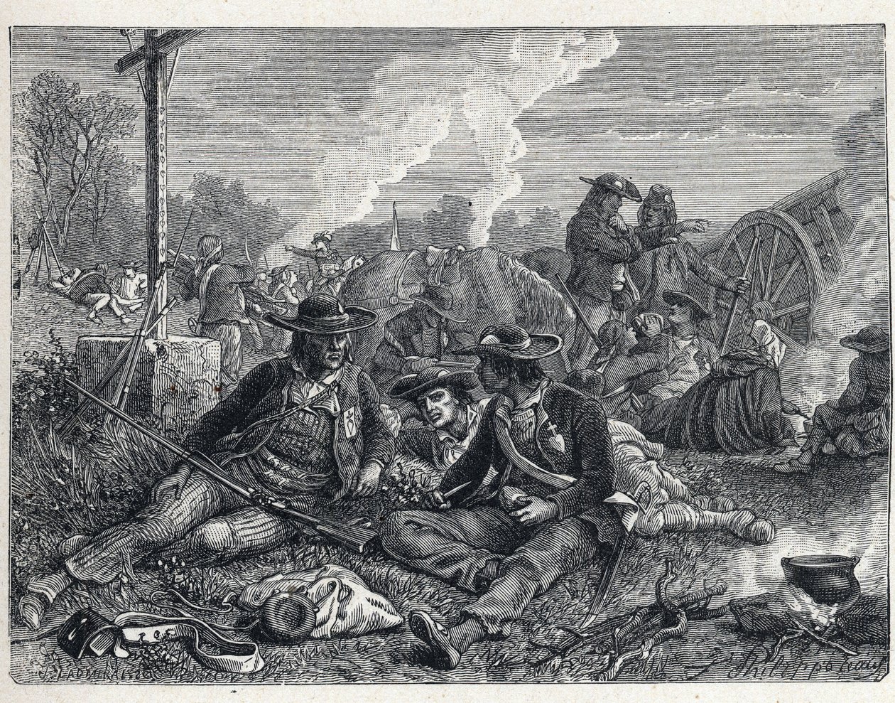 Vendee Wars (1793-1796): vendee-kapinallisten leiriytys. tekijältä French School