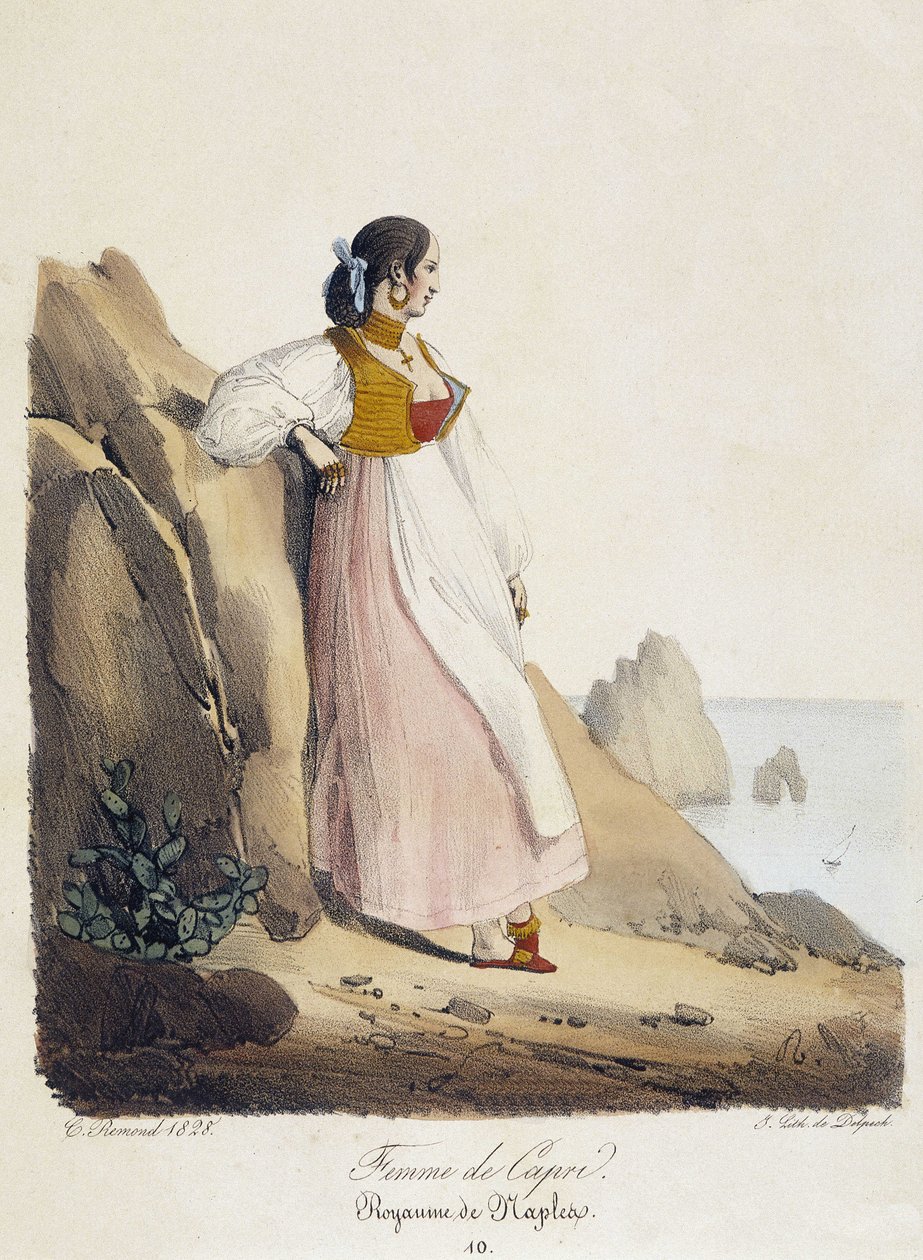 Caprin nainen - Napolin kuningaskunta tekijältä French School