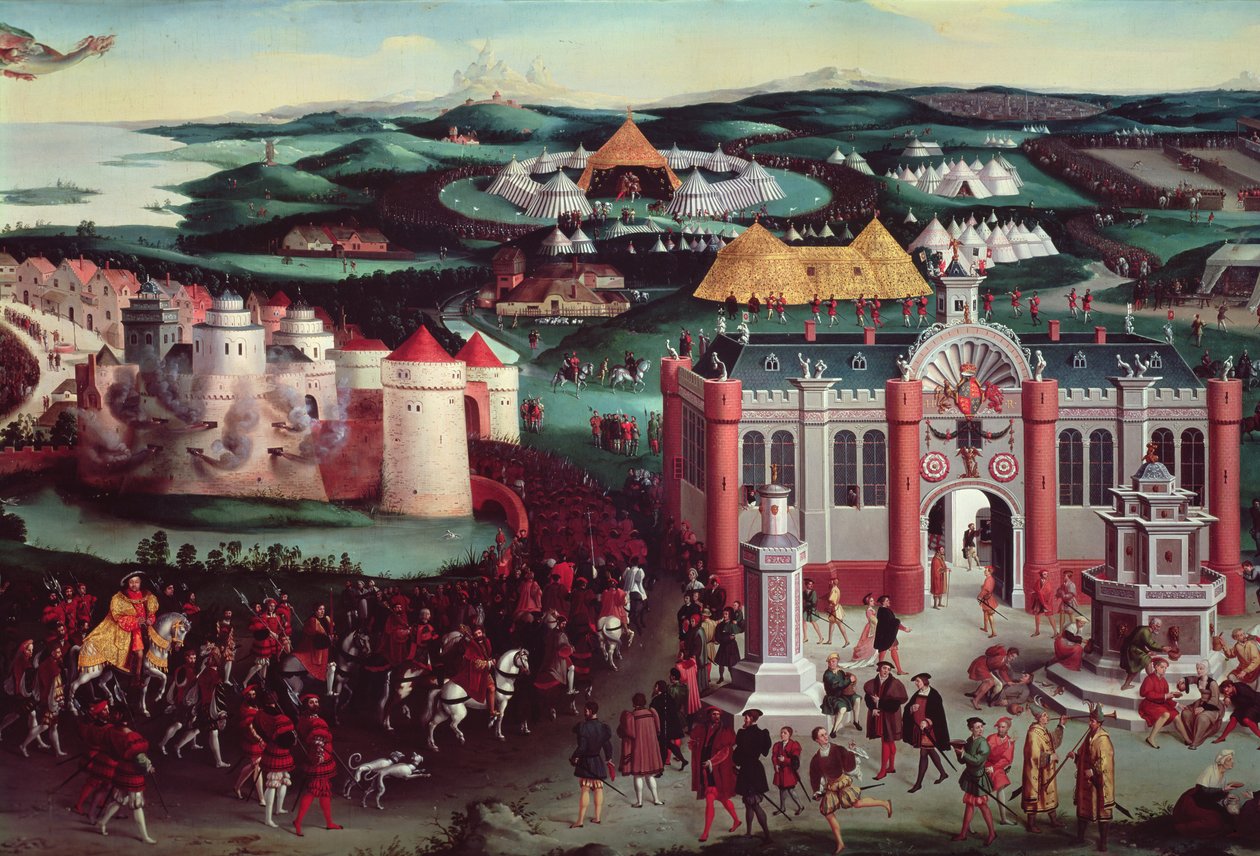 Field of the Cloth of the Gold, 7.6.1520 (keskeinen yksityiskohta) tekijältä Friedrich Bouterwek