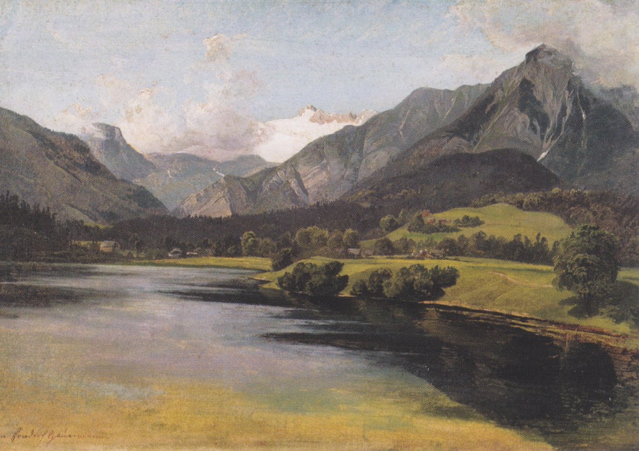 Der Altauseer Katso mit dem Dachstein tekijältä Friedrich Gauermann