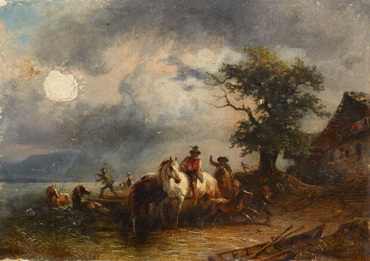 hevoslampi tekijältä Friedrich August Mathias Gauermann