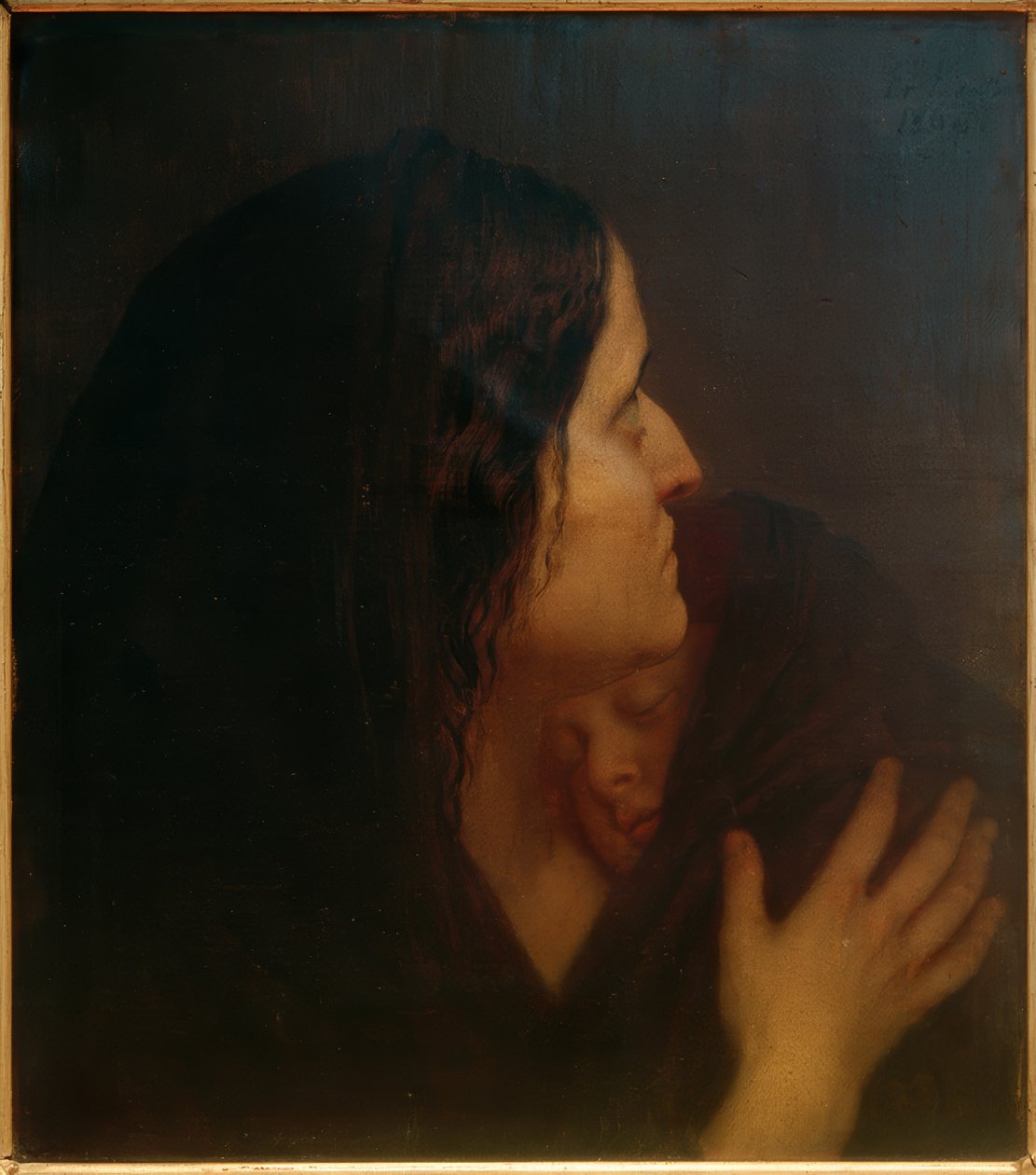 äiti ja lapsi tekijältä Friedrich August von Kaulbach