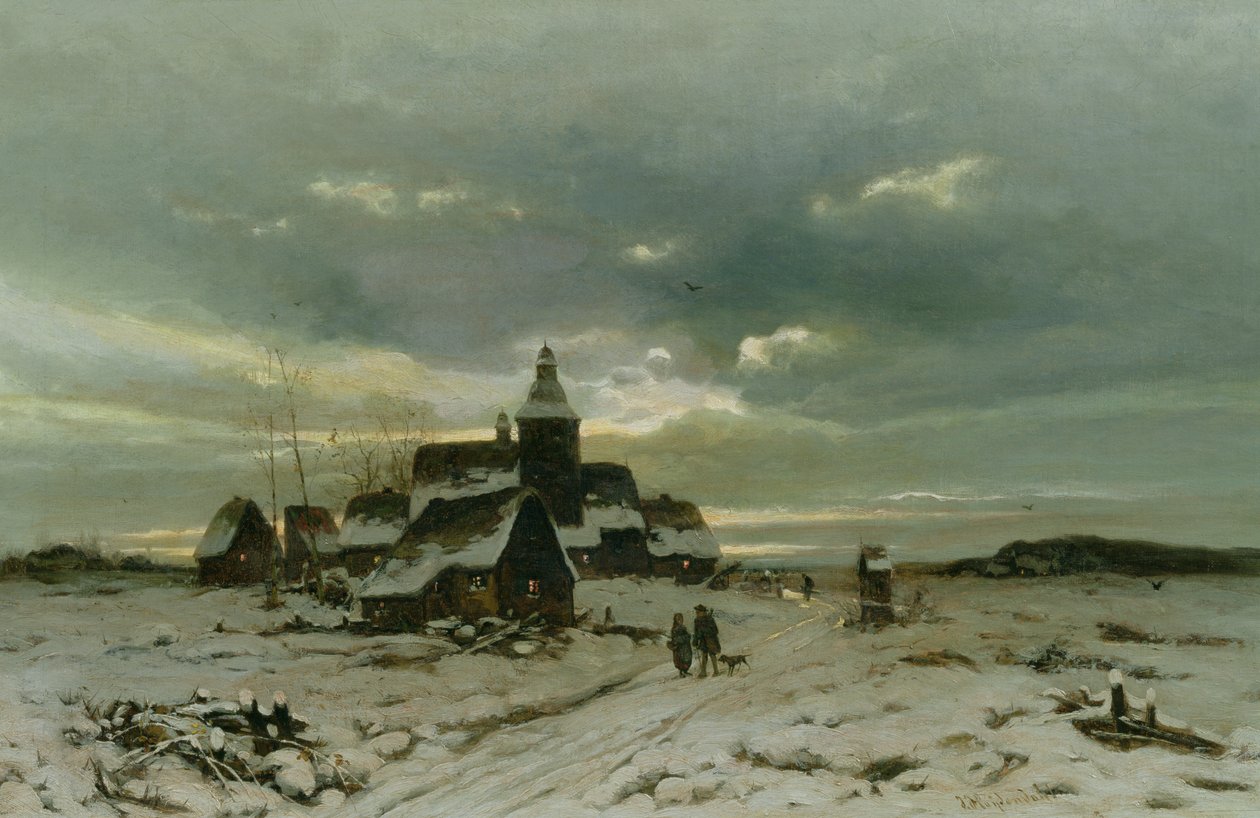 Kylä lumessa tekijältä Friedrich Nicolai Joseph Heydendahl