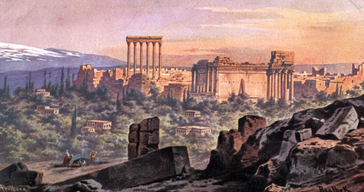 Baalbek Libanon (tulosta) tekijältä Friedrich Perlberg