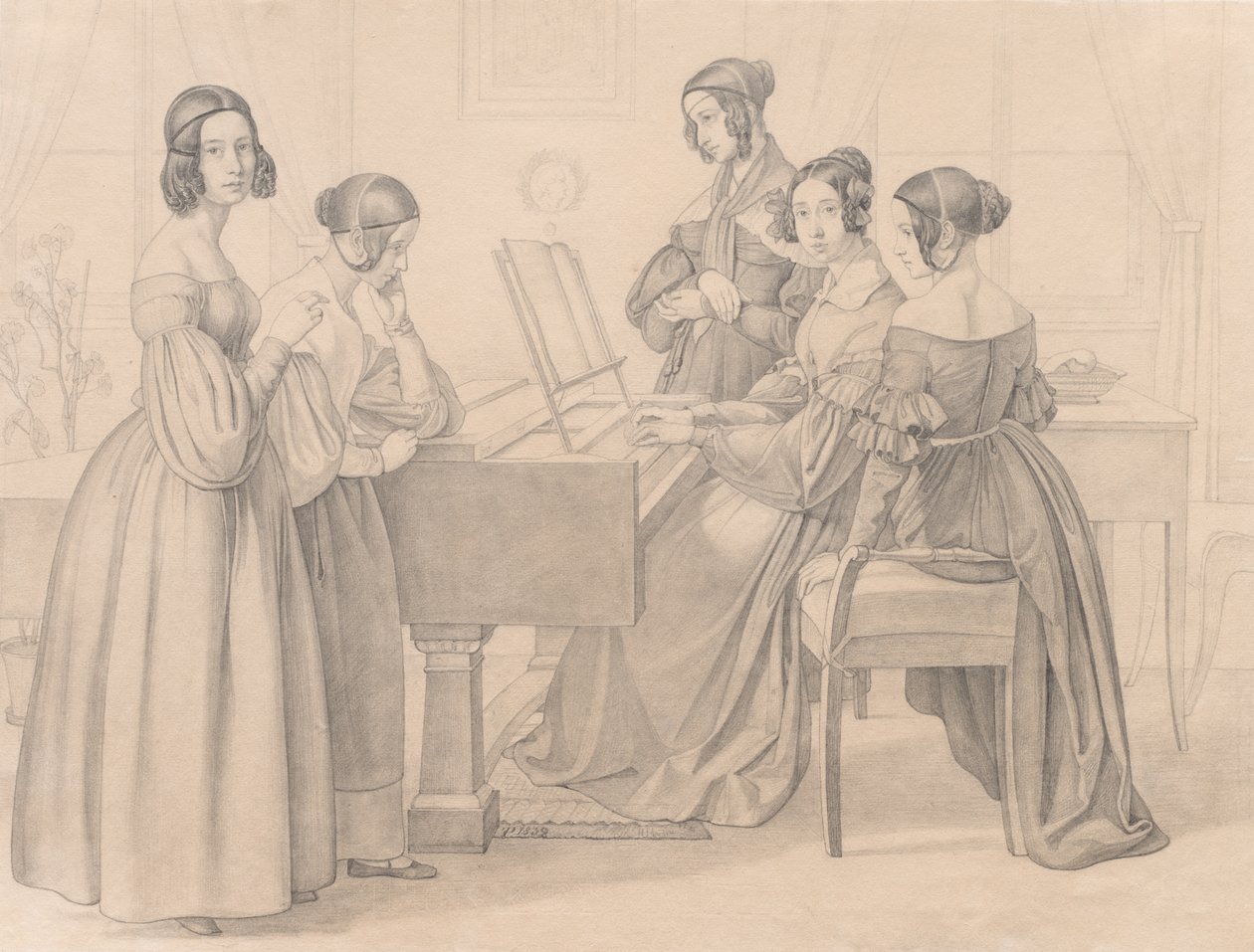 Musicale Prellersissä, 1838. tekijältä Friedrich Preller