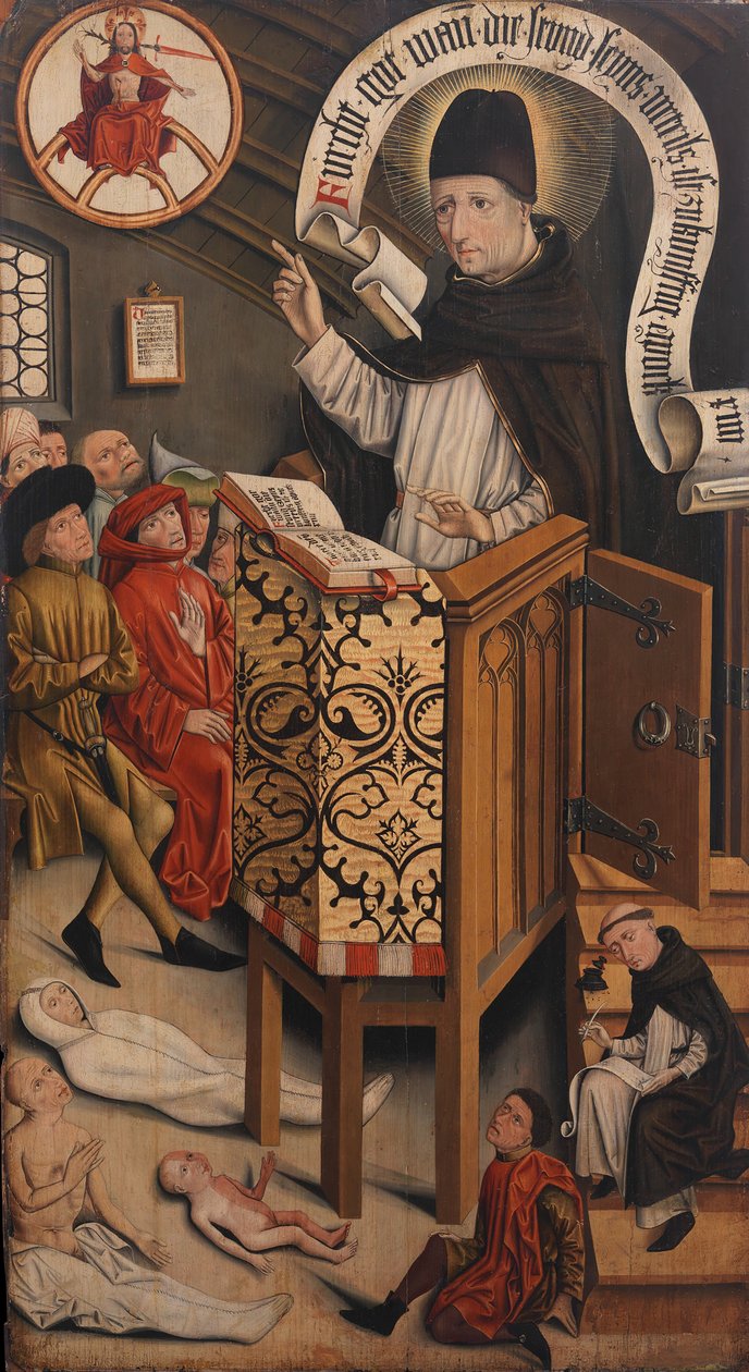 Pyhän Albertus Magnuksen saarna, n. 1430-95. tekijältä Friedrich Walther