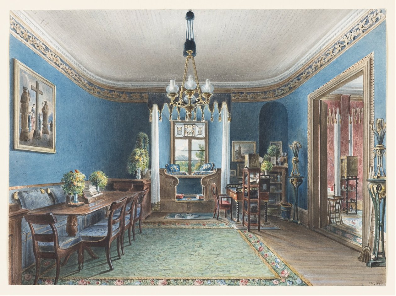 Sininen huone, Fischbachin linna tekijältä Friedrich Wilhelm Klose