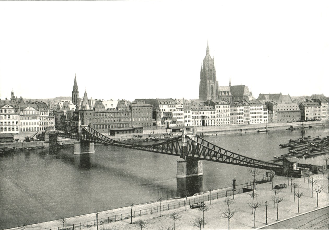 Näkymä Sachsenhausenista, Frankfurtista, Saksasta, 1895. tekijältä Frith and Co