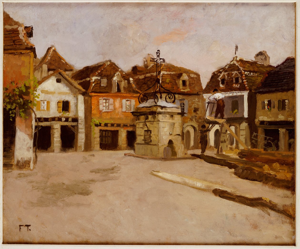 Kaupungin aukio tekijältä Frits Thaulow
