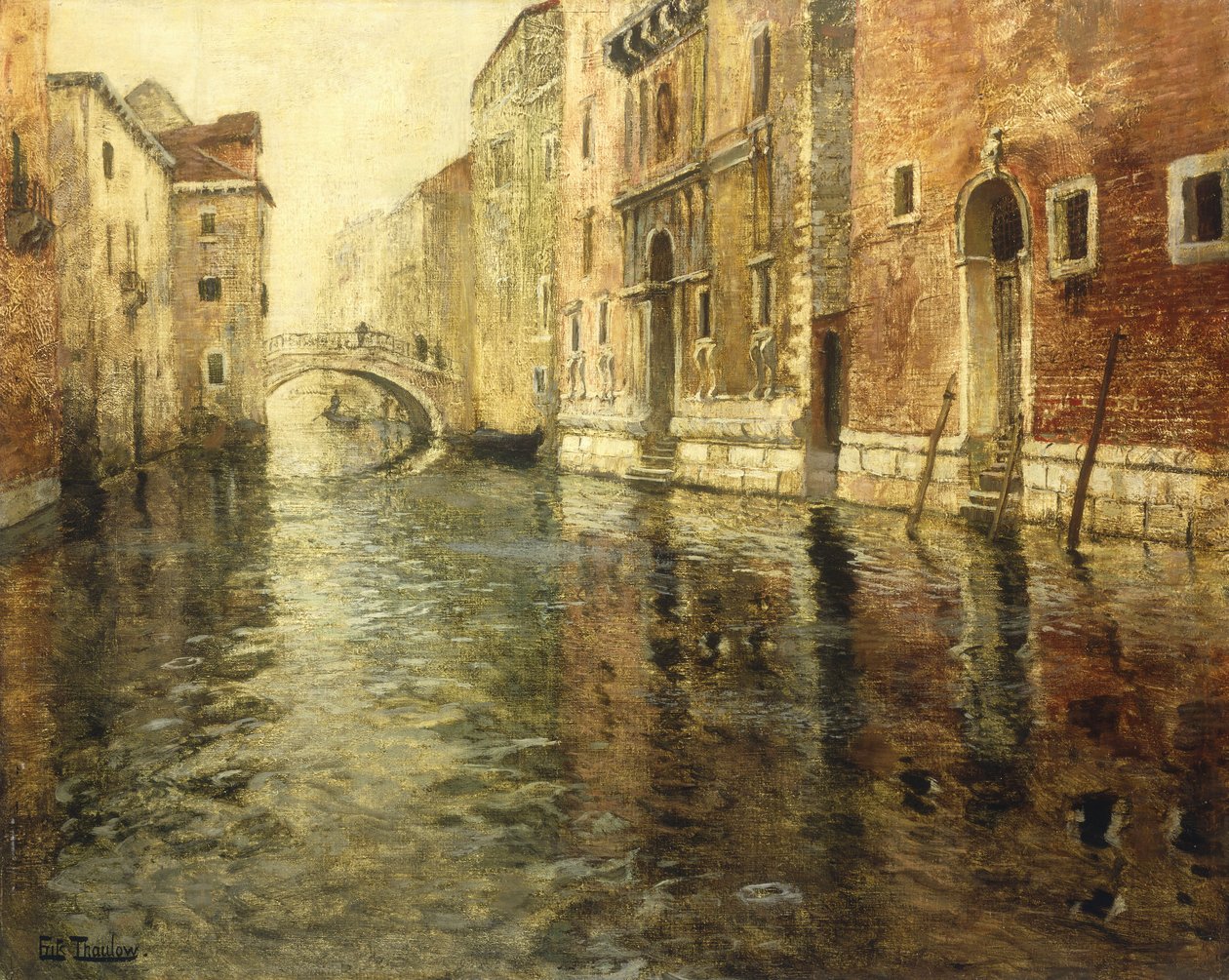 Venetsialainen kanavakohtaus tekijältä Frits Thaulow