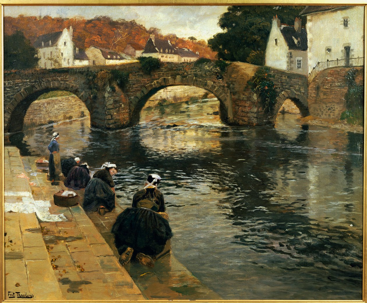 Pesijanaiset aamulla Quimperlessä tekijältä Frits Thaulow