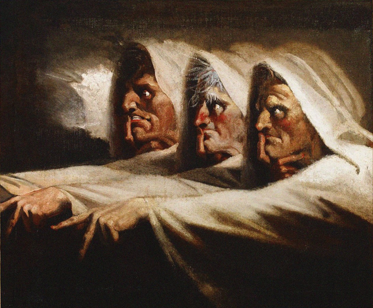 The Weird Sisters The Three Witches, ca 1782 finlandès tekijältä Füssli